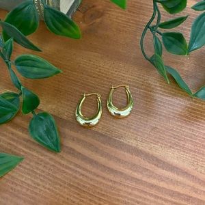 Gold drop hoops